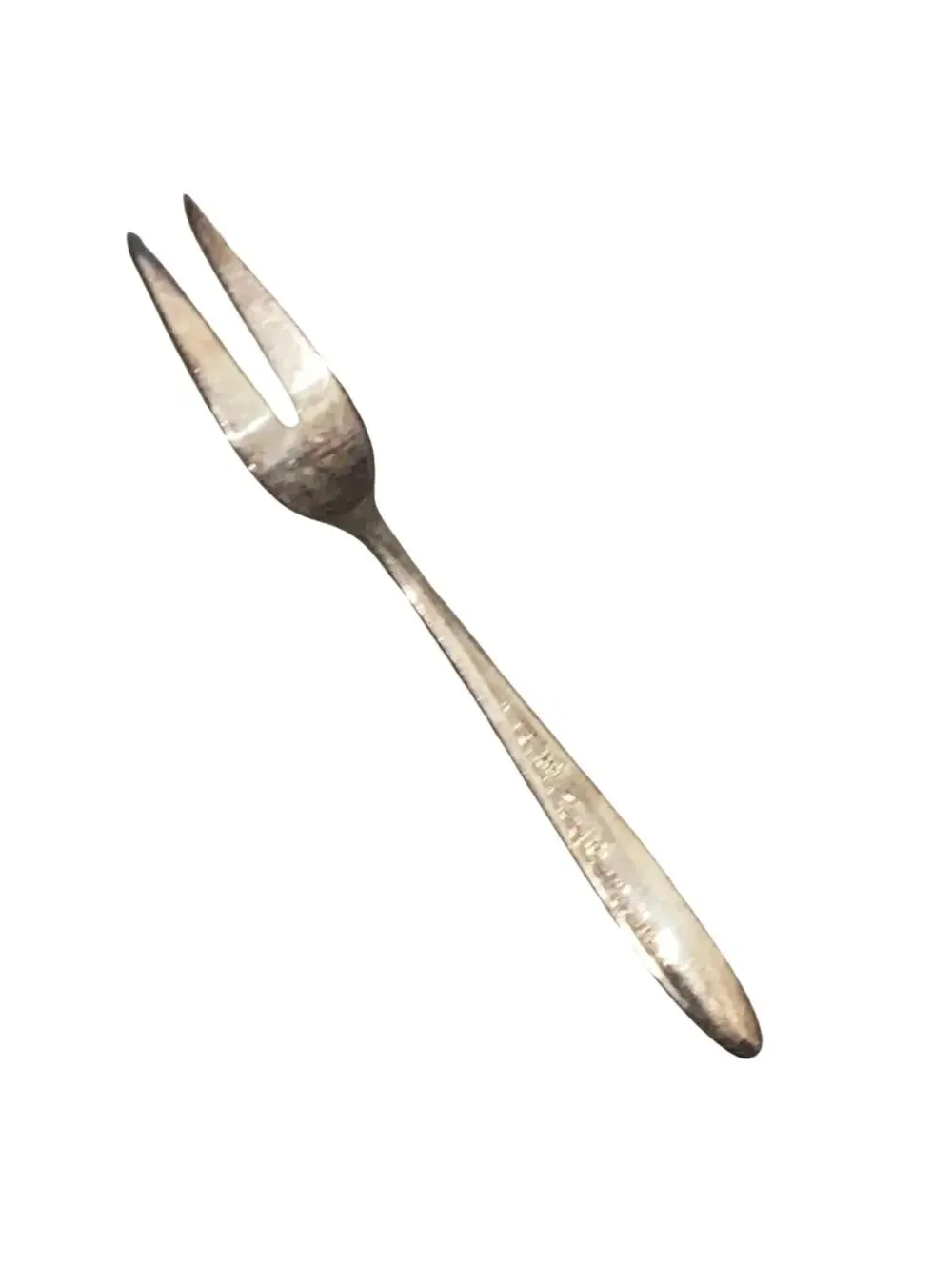 Gorham Vintage Mid Century Silverplated cold meat fork Flower Song pattern 1955
